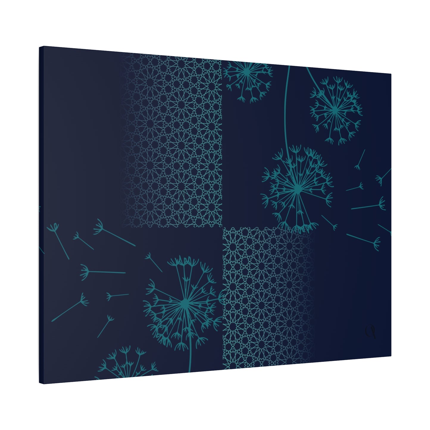 Nature's Recognition in Teal - Exclusive Canvas Art