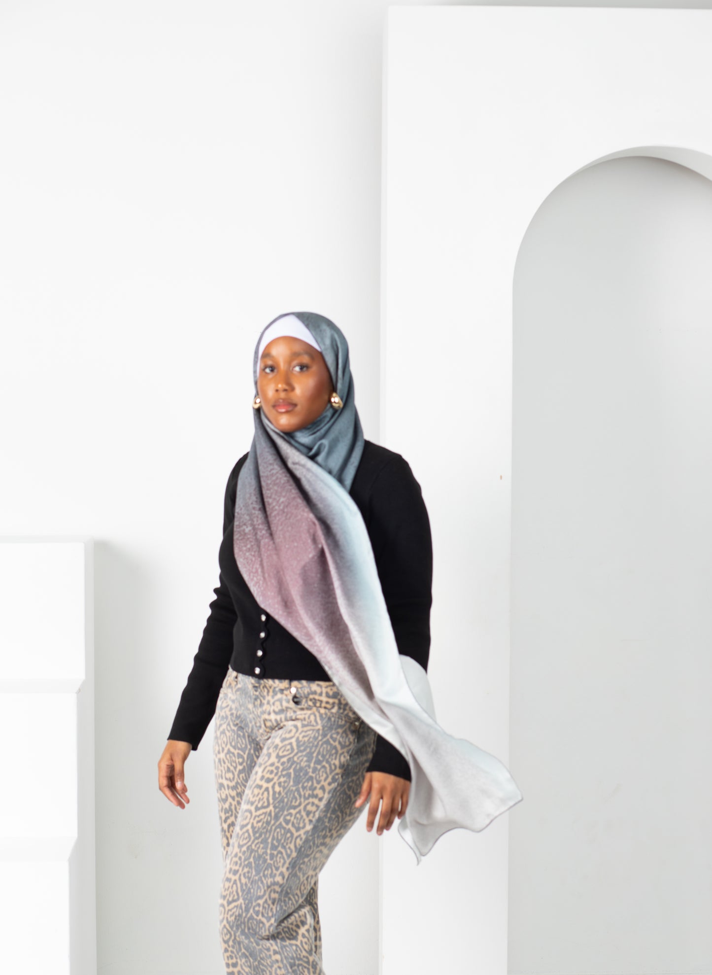 Crushed by Lavender, Enveloped by You - Luxury Silk Hijab Scarf
