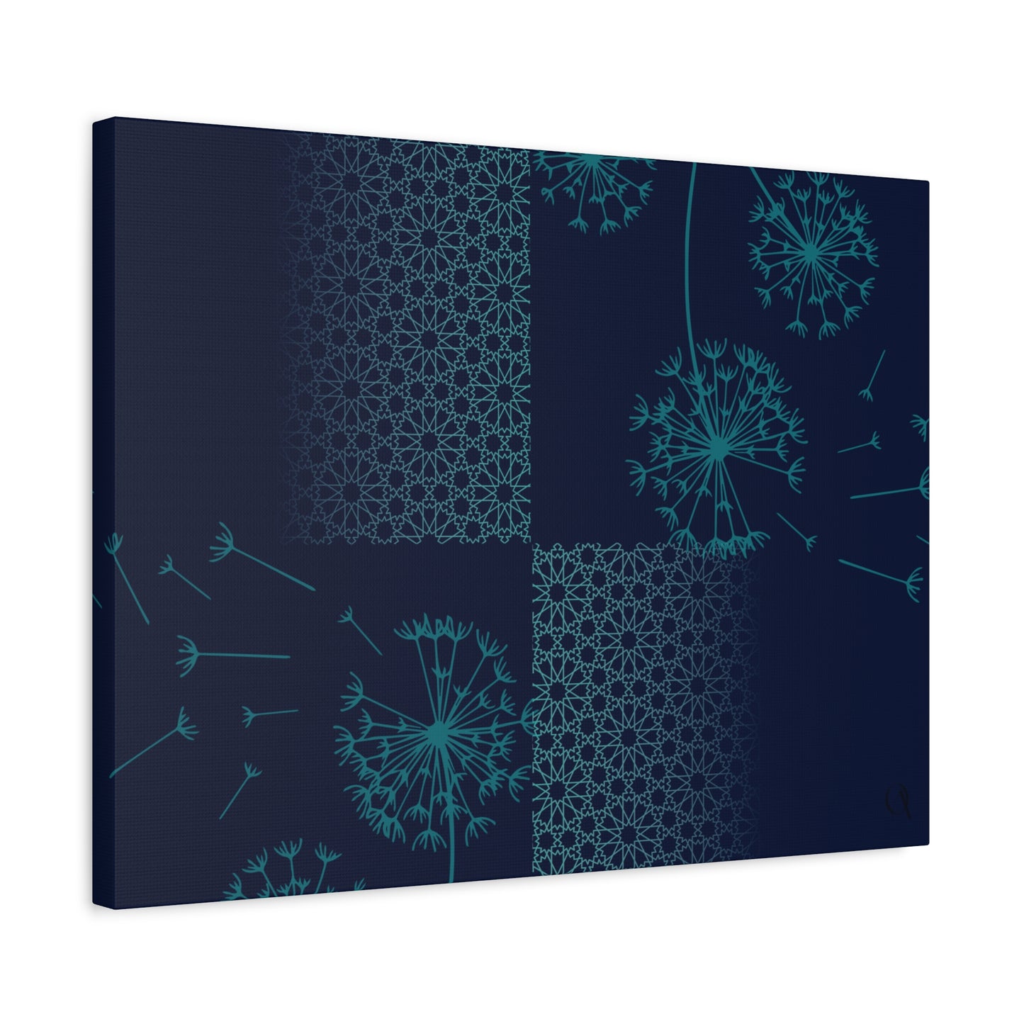 Nature's Recognition in Teal - Exclusive Canvas Art