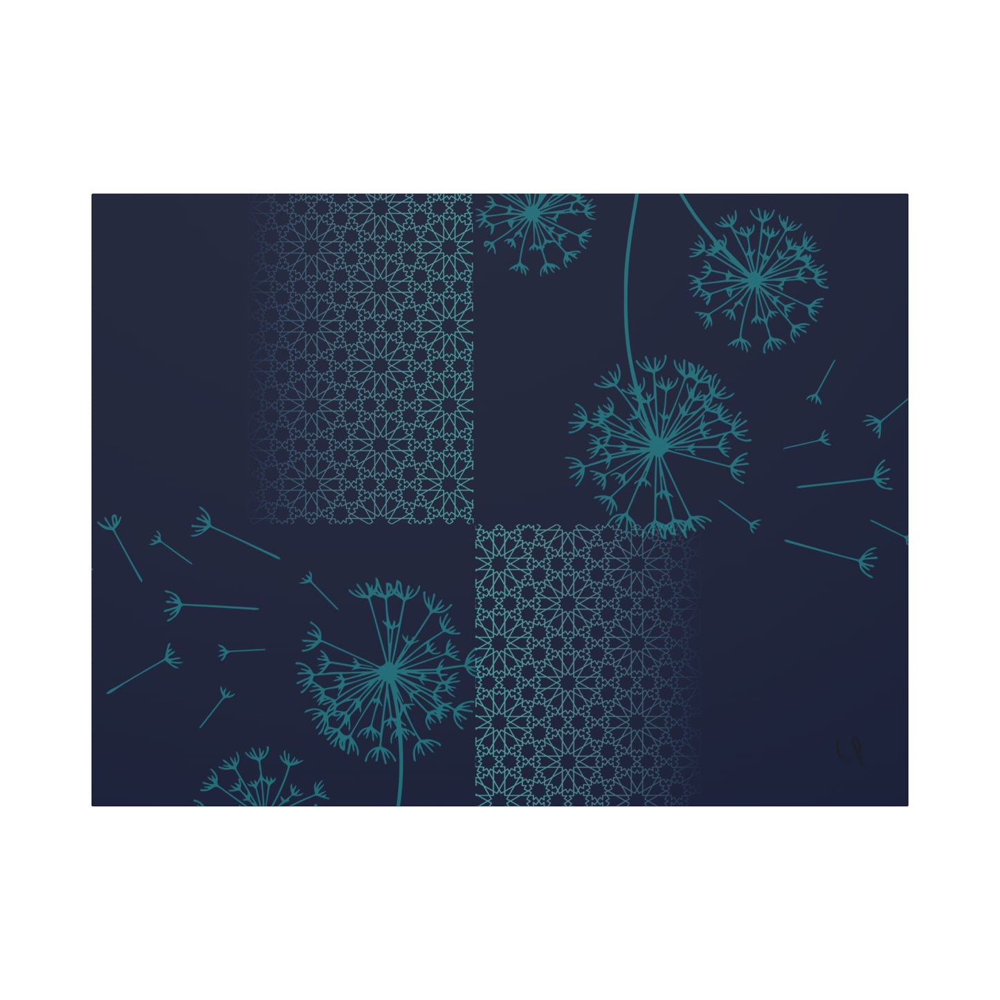 Nature's Recognition in Teal - Exclusive Canvas Art