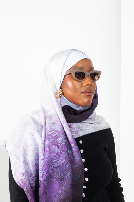 Angels Encircling, Metaphysics Engaging - Luxury Silk Hijab Scarf