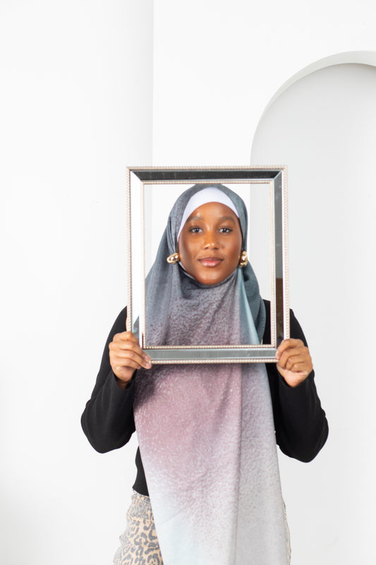 Crushed by Lavender, Enveloped by You - Luxury Silk Hijab Scarf
